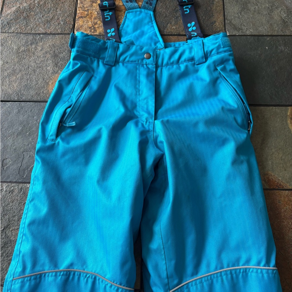 Arctix Kids Teal Snow Pants with Black Suspenders